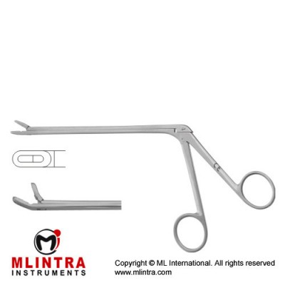 Leminectomy Rongeur Up - Fenestrated and Serrated Jaws Stainless Steel, 15.5 cm - 6" Bite Size 5 x 14 mm